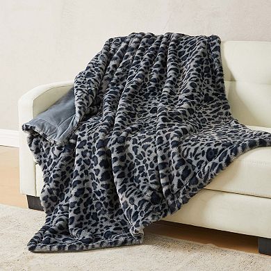 Madelinen® Cozy Soft Faux Fur Reversible Throw Blanket