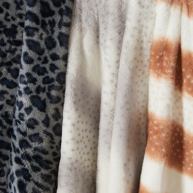 Madelinen® Cozy Soft Faux Fur Reversible Throw Blanket