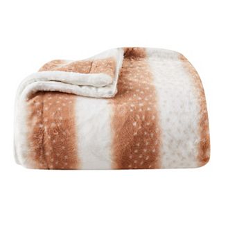 Madelinen® Cozy Soft Faux Fur Reversible Throw Blanket