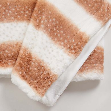 Madelinen® Cozy Soft Faux Fur Reversible Throw Blanket