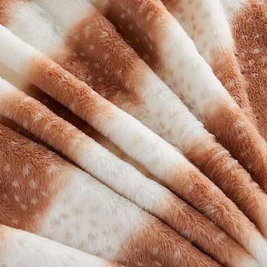 Madelinen® Cozy Soft Faux Fur Reversible Throw Blanket