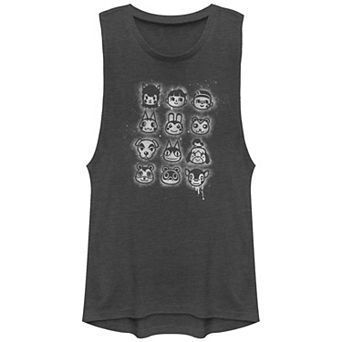 Juniors' Nintendo Animal Crossing Villagers Stencil Graphic Tank Top