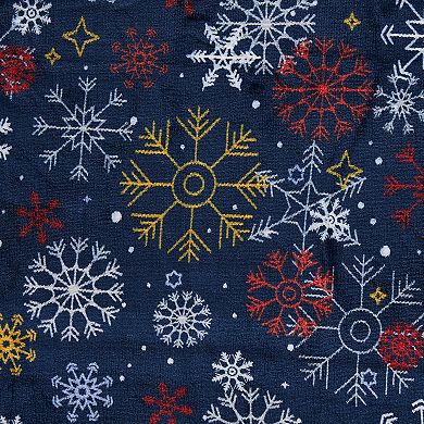 Madelinen® Holiday Printed Plush to Sherpa Throw Blanket