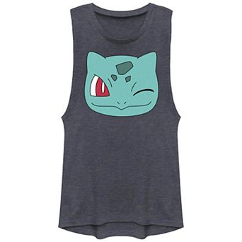 Juniors' Pokemon Bulbasaur Winking Face Graphic Tank Top