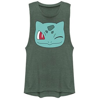 Juniors' Pokemon Bulbasaur Winking Face Graphic Tank Top