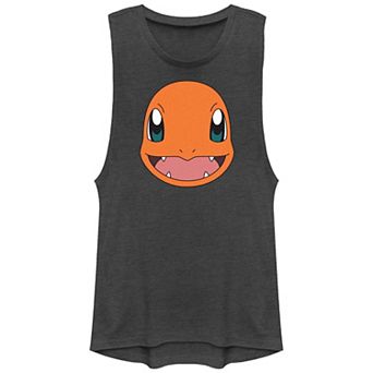 Juniors' Pokemon Charmander Smiley Face Graphic Tank Top