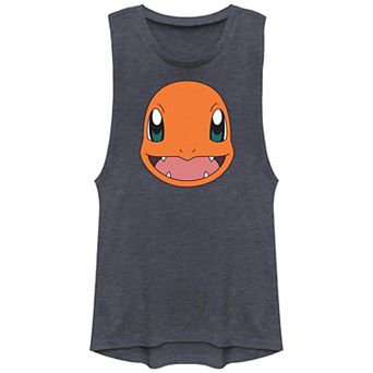 Juniors' Pokemon Charmander Smiley Face Graphic Tank Top