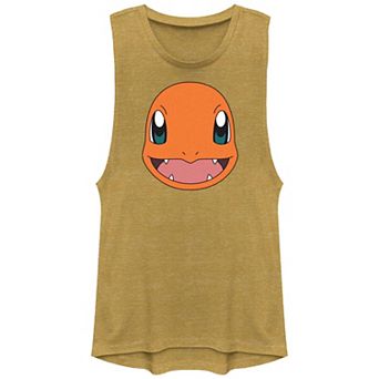 Juniors' Pokemon Charmander Smiley Face Graphic Tank Top