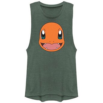 Juniors' Pokemon Charmander Smiley Face Graphic Tank Top