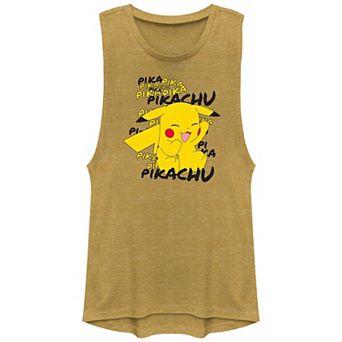 Juniors' Pokemon Pikachu Laughing Graphic Tank Top
