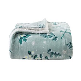 Madelinen® Velvet Plush to Sherpa Reversible Throw Blanket