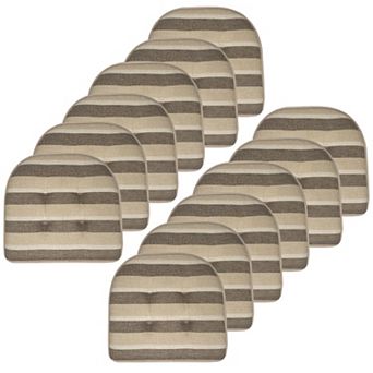 Sweet Home Bradford Striped U Shaped Memory Foam Chair Cushion 12 Pack