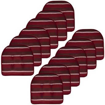Sweet Home Bradford Striped U Shaped Memory Foam Chair Cushion 12 Pack