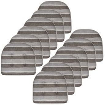Sweet Home Bradford Striped U Shaped Memory Foam Chair Cushion 12 Pack