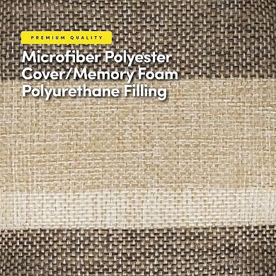 Sweet Home Bradford Striped U Shaped Memory Foam Chair Cushion 2 Pack