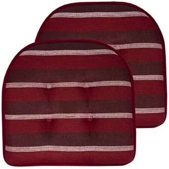 Sweet Home Bradford Striped U Shaped Memory Foam Chair Cushion 2 Pack
