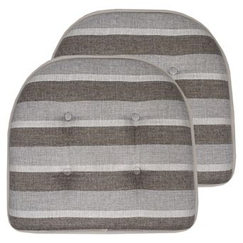 Sweet Home Bradford Striped U Shaped Memory Foam Chair Cushion 2 Pack