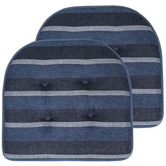 Sweet Home Bradford Striped U Shaped Memory Foam Chair Cushion 2 Pack