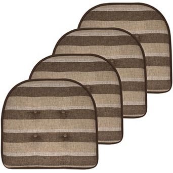 Sweet Home Bradford Striped U Shaped Memory Foam Chair Cushion 4 Pack