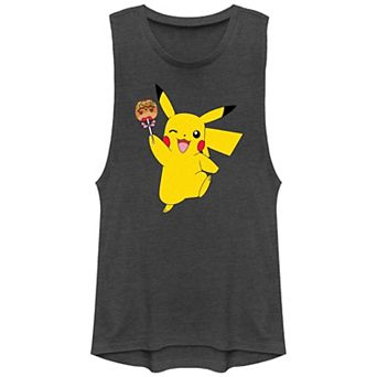 Juniors' Pokemon Pikachu With Caramel Apple Graphic Tank Top