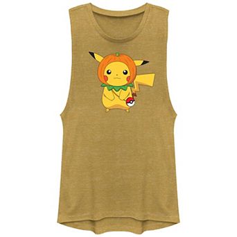 Juniors' Pokemon Pikachu Pumpkin Hat Graphic Tank Top