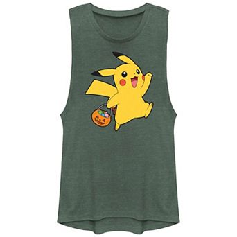 Juniors' Pokemon Pikachu Trick Or Treating Graphic Tank Top