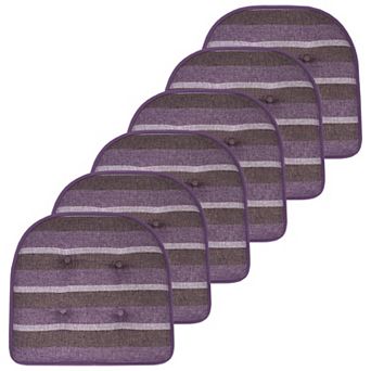 Sweet Home Bradford Striped U Shaped Memory Foam Chair Cushion 6 Pack