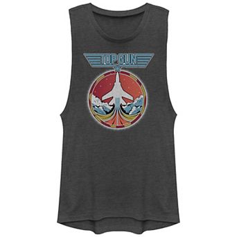 Juniors' Top Gun Vintage Stamp Graphic Tank Top