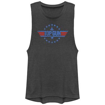 Juniors' Top Gun Round Logo Graphic Tank Top