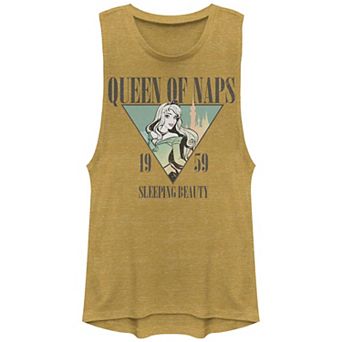 Disney's Sleeping Beauty Aurora Queen of Naps Since 1959 Juniors' Graphic Tank Top