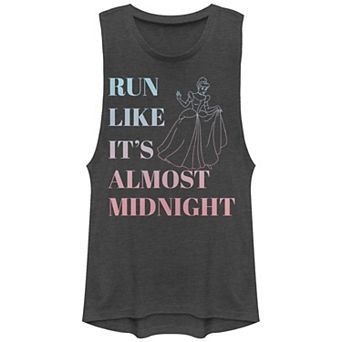 Disney's Cinderella Run Like It's Almost Midnight Juniors' Graphic Tank Top