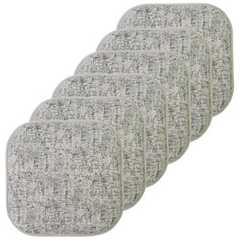 Sweet Home Broadway Memory Foam No Slip Back Chair Cushion 6 Pack