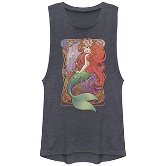 Disney's The Little Mermaid Ariel Art Noveau Juniors' Graphic Tank Top