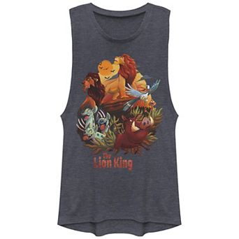 Disney's The Lion King Friends And Foes Poster Juniors' Graphic Tank Top