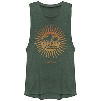 Disney's The Lion King Hakuna Matata Sun Stamp Juniors' Graphic Tank Top