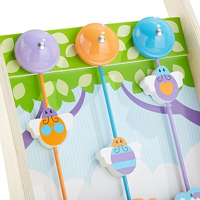 Melissa & Doug First Play Wooden Ring and Ding Forest Friends Push Toy with Bells