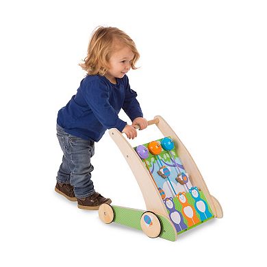 Melissa & Doug First Play Wooden Ring and Ding Forest Friends Push Toy with Bells