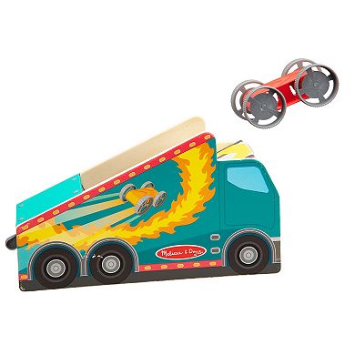 Melissa & Doug Fun at the Fair! Wooden Ring of Fire Stunt Jumper Cars Game
