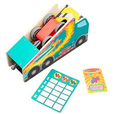 Melissa & Doug Fun at the Fair! Wooden Ring of Fire Stunt Jumper Cars Game
