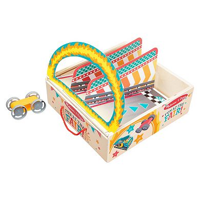 Melissa & Doug Fun at the Fair! Wooden Ring of Fire Stunt Jumper Cars Game