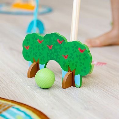 Melissa & Doug Fun at the Fair! Mini Golf Play Set – 3 Multi-Themed Holes and Wooden Obstacles