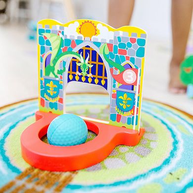 Melissa & Doug Fun at the Fair! Mini Golf Play Set – 3 Multi-Themed Holes and Wooden Obstacles