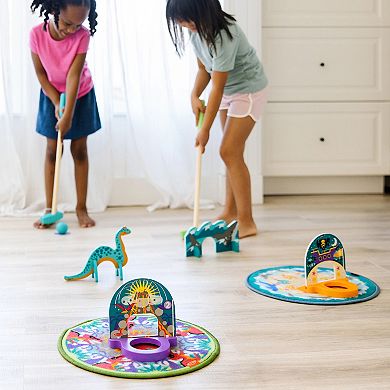 Melissa & Doug Fun at the Fair! Mini Golf Play Set – 3 Multi-Themed Holes and Wooden Obstacles