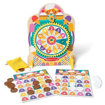 Melissa & Doug Fun at the Fair! Wooden Double-Sided Roulette & Plinko Games