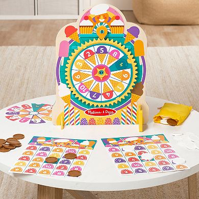Melissa & Doug Fun at the Fair! Wooden Double-Sided Roulette & Plinko Games