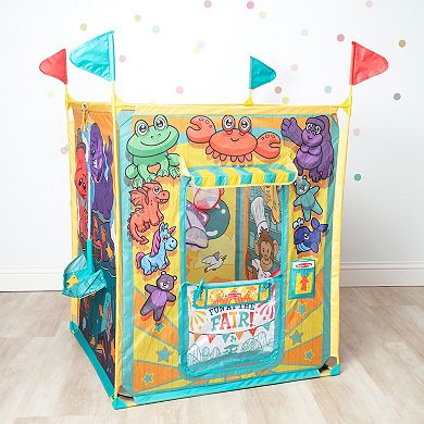 Melissa & Doug Fun at the Fair! Game Center Play Tent – 4 Sides of Activities