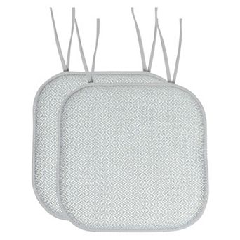 Sweet Home Cameron Memory Foam Non-Slip Chair Cushion Pad with Ties 2 Pack