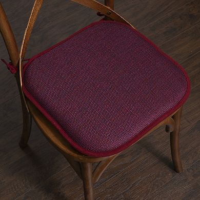 Sweet Home Cameron Memory Foam Non-Slip Chair Cushion Pad with Ties 4 Pack