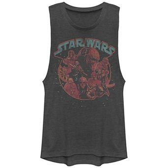 Juniors' Star Wars Retro Villains Stamp Graphic Tank Top