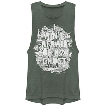 Juniors' Ghost Buster I Ain't Afraid Of No Ghost Poster Graphic Tank Top